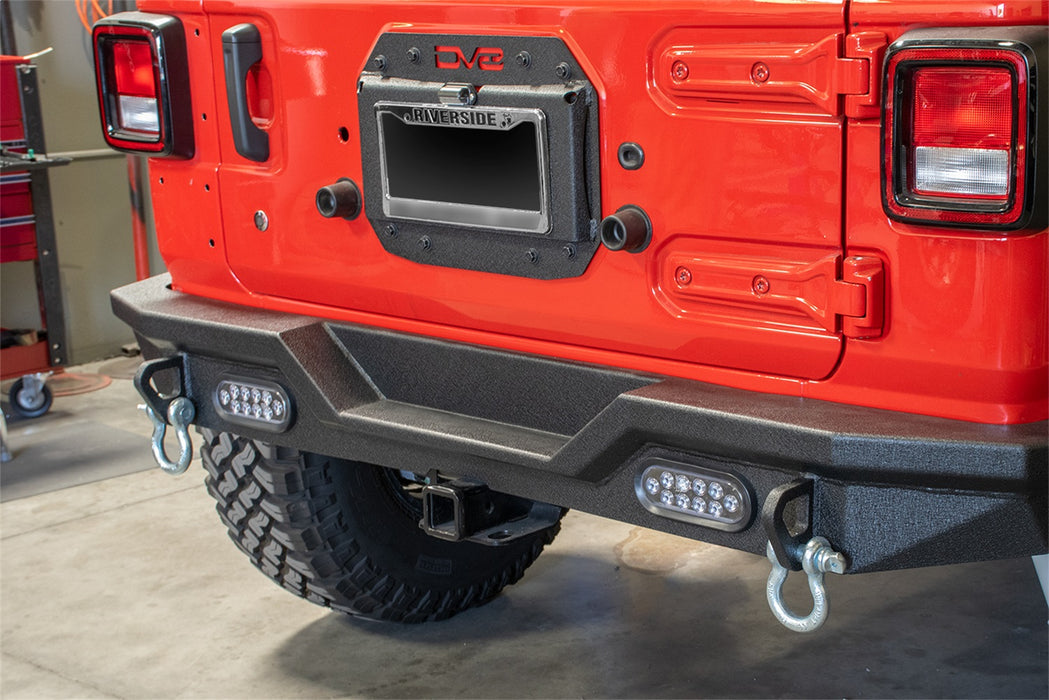 DV8 Offroad JLTS-01 Spare Tire Delete Kit; 3/16 in. Steel Plate; Textured Black; - Truck Part Superstore