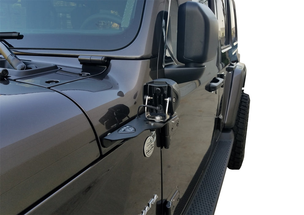 Carr 210291 JL 180 Degree Light Mount Brackets; XP3 Black; (Driver/Pass Side Mtg Brkts) - Truck Part Superstore