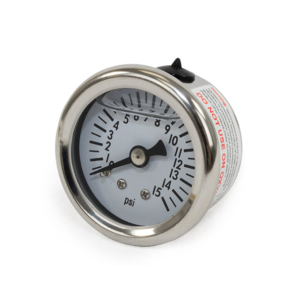 Top Street Performance JM1017 Fuel Pressure Gauge; Liquid Filled 0-15 PSI - Truck Part Superstore