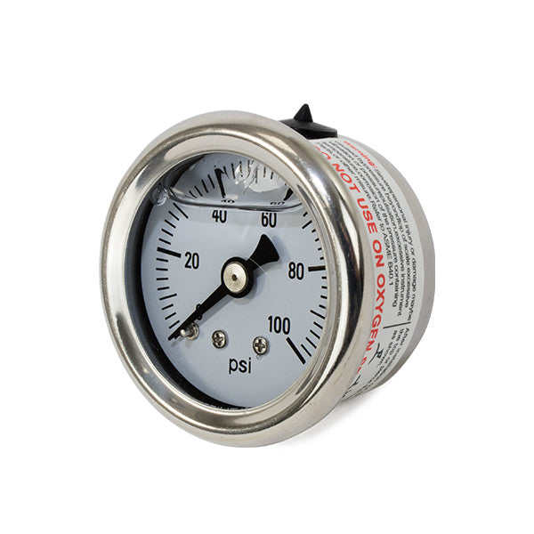 Top Street Performance JM1018 Fuel Pressure Gauge; Liquid Filled 0-100 PSI - Truck Part Superstore