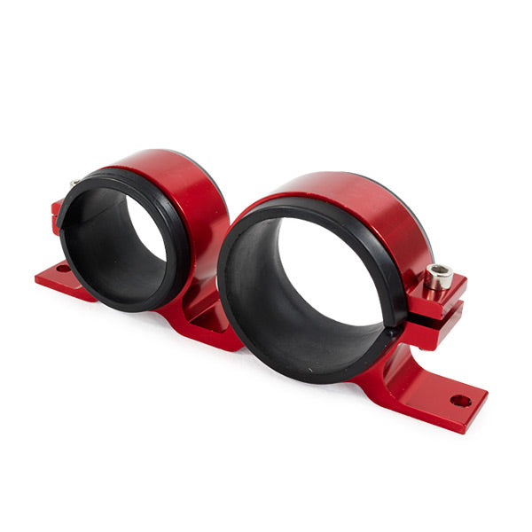Top Street Performance JM1020R Fuel Pump and Filter Bracket; Aluminum Bosch 044 Style Pump; Red - Truck Part Superstore