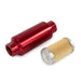Top Street Performance JM1021R 10 Micron Paper Fuel Filter with Red Aluminum Housing - Truck Part Superstore
