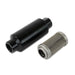 Top Street Performance JM1023BK 100 Micron Stainless Steel Fuel Filter with Black Aluminum Housing - Truck Part Superstore