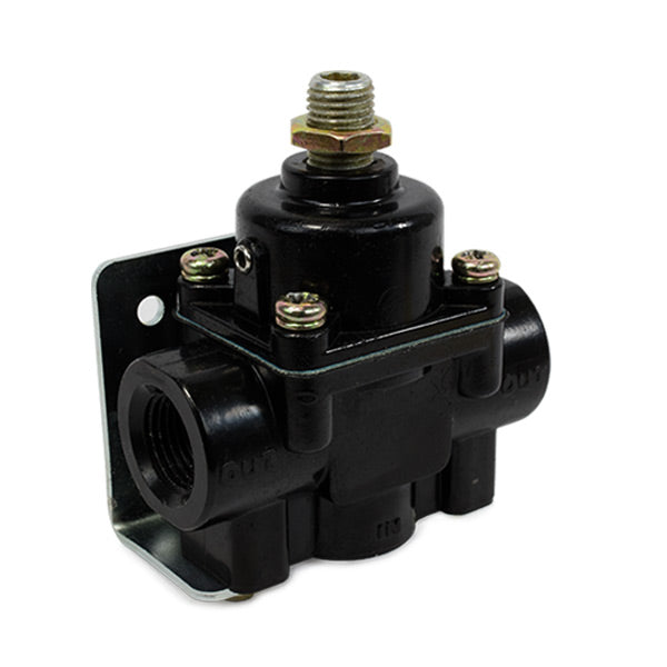Top Street Performance JM1056BK Black Aluminum 4.5-9 PSI Fuel Pressure Regulator - Truck Part Superstore