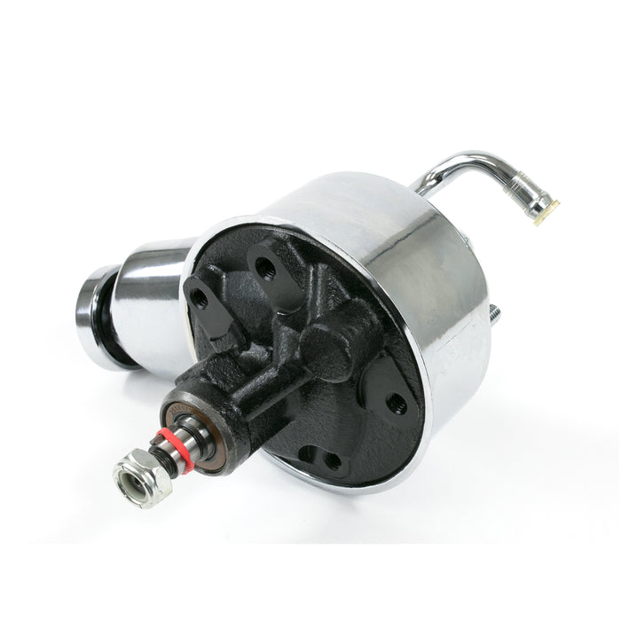 Top Street Performance JM2003C Power Steering Pump; GM Saginaw "Banjo Style" Chrome - Truck Part Superstore