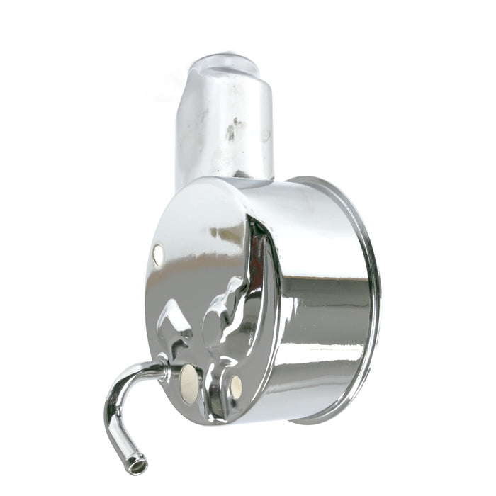 Top Street Performance JM2004 Power Steering Pump Reservoir; GM Saginaw "Banjo Style;" Chrome - Truck Part Superstore