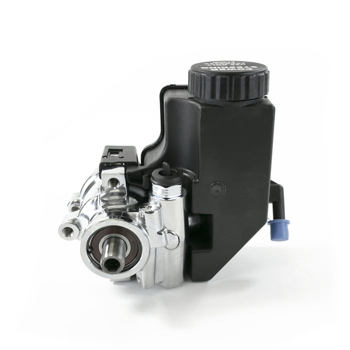 Top Street Performance JM2011C Power Steering Pump; GM Type 2; Saginaw TC Series; w/ Integral Reservoir Chrome - Truck Part Superstore