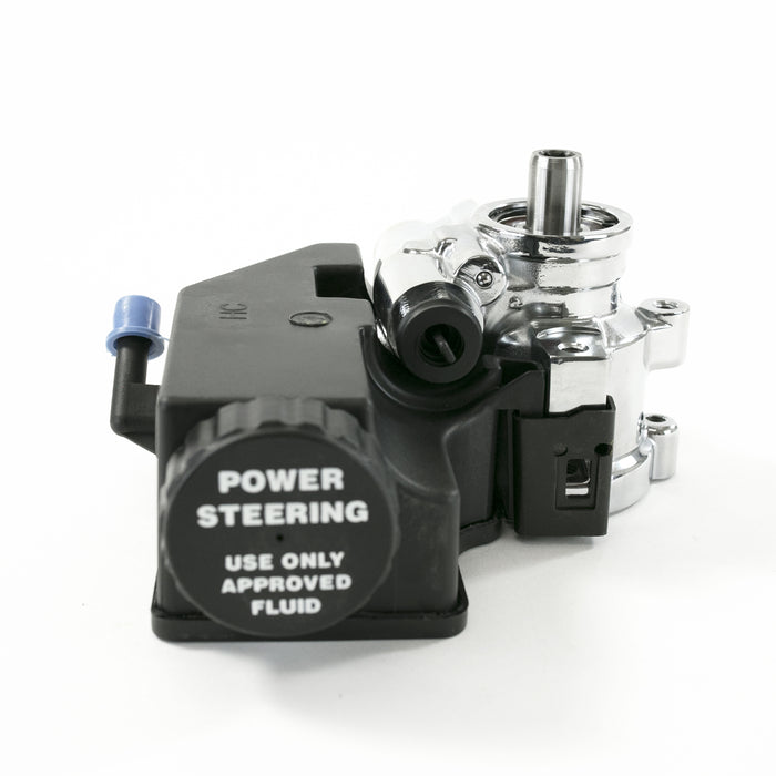 Top Street Performance JM2011C Power Steering Pump; GM Type 2; Saginaw TC Series; w/ Integral Reservoir Chrome - Truck Part Superstore