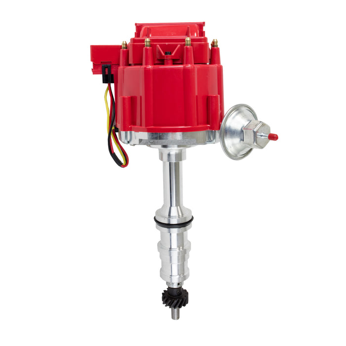 Top Street Performance JM6508-5R HEI Distributor; Ford FE V8 (330; 361; 391) HD Trucks with 5/16" Shaft; Red - Truck Part Superstore