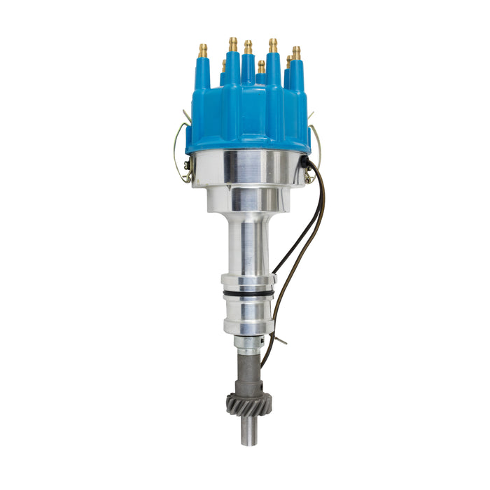 Top Street Performance JM6606BL Pro Billet Distributor; Ford BB (370;429;460) & "335" (351C;400;351M) V8; Blue - Truck Part Superstore