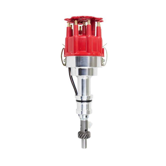 Top Street Performance JM6610R Ford Small Block 351W V8 Pro Billet Distributor with Red Cap - Truck Part Superstore