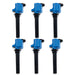 Top Street Performance JM6802-6 Blue/Black 2000-2008 Ford/Mazda V6 35,000 Volt Ignition Coil - Truck Part Superstore