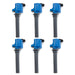 Top Street Performance JM6804-6 Blue/Grey 2000-2008 Ford/Mazda V6 35,000 Volt Ignition Coil - Truck Part Superstore