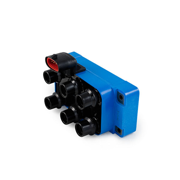 Top Street Performance JM6808 Blue 1989-2000 Ford V6 Vertical Connection 40,000 Volt Ignition Coil - Truck Part Superstore