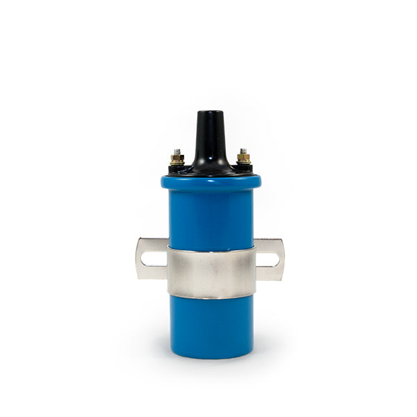 Top Street Performance JM6927BL Blue Oil-Filled Female Socket Canister Style 45,000 Volt Ignition Coil - Truck Part Superstore
