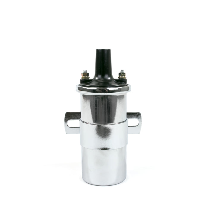 Top Street Performance JM6927C Chrome Oil-Filled Female Socket Canister Style 45,000 Volt Ignition Coil - Truck Part Superstore
