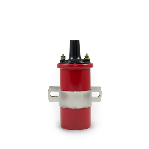 Top Street Performance JM6927R Red Oil-Filled Female Socket Canister Style 45,000 Volt Ignition Coil - Truck Part Superstore
