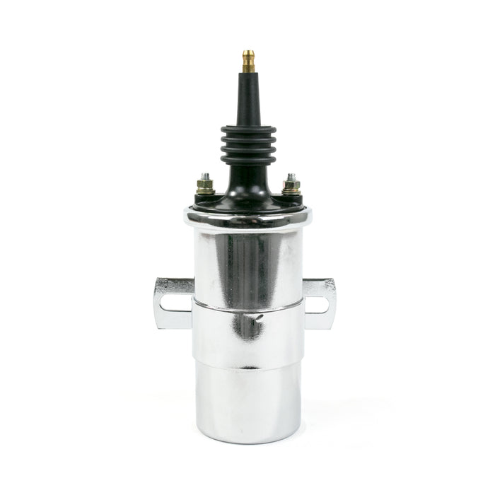 Top Street Performance JM6928C Chrome Oil-Filled Male Socket Canister Style 45,000 Volt Ignition Coil - Truck Part Superstore
