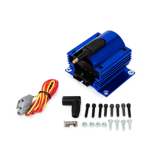 Top Street Performance JM6930BL Blue Square E-Core 50,000 Volt Ignition Coil - Truck Part Superstore