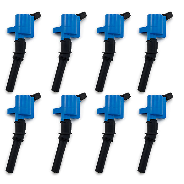 Top Street Performance JM6945-8 Blue 1999-2014 Ford/Lincoln/Mercury V8/V10 25,000 Volt Ignition Coil - Set of 8 - Truck Part Superstore