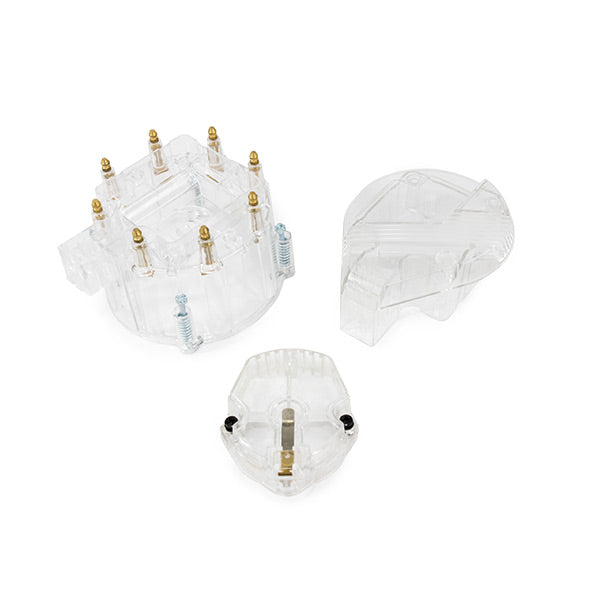 Top Street Performance JM6950CL HEI Distributor Super Cap and Rotor Kit; 8 Cylinder Male; Clear - Truck Part Superstore