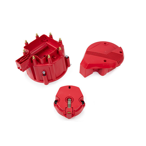 Top Street Performance JM6950R HEI Distributor Super Cap and Rotor Kit; 8 Cylinder Male; Red - Truck Part Superstore