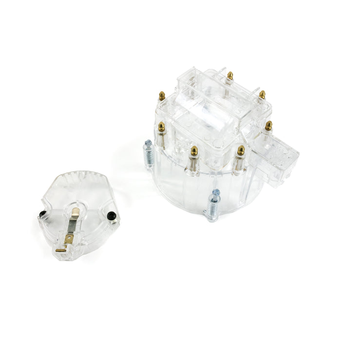 Top Street Performance JM6951CL HEI Distributor Standard Cap and Rotor Kit; 8 Cylinder Male; Clear - Truck Part Superstore