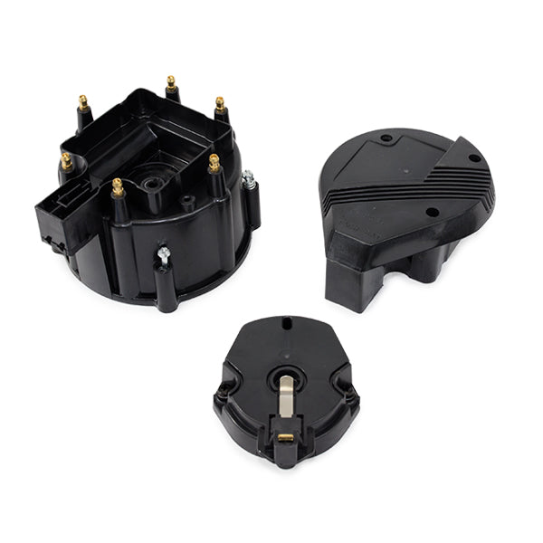 Top Street Performance JM6952BK HEI Distributor Super Cap and Rotor Kit; 6 Cylinder Male; Black - Truck Part Superstore