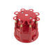 Top Street Performance JM6971R Red 8 Cylinder Pro Billet/Ready to Run Distributor Male Cap and Rotor Kit - Truck Part Superstore