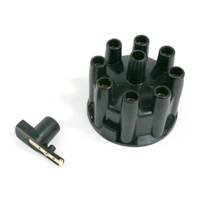 Top Street Performance JM6972BK Black 8 Cylinder Pro Billet/Ready to Run Distributor Female Cap and Rotor Kit - Truck Part Superstore