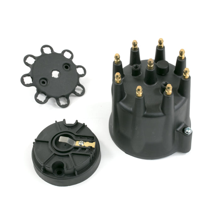 Top Street Performance JM6973BK Pro Series Distributor Cap and Rotor Kit; 8 Cylinder Male; Black - Truck Part Superstore