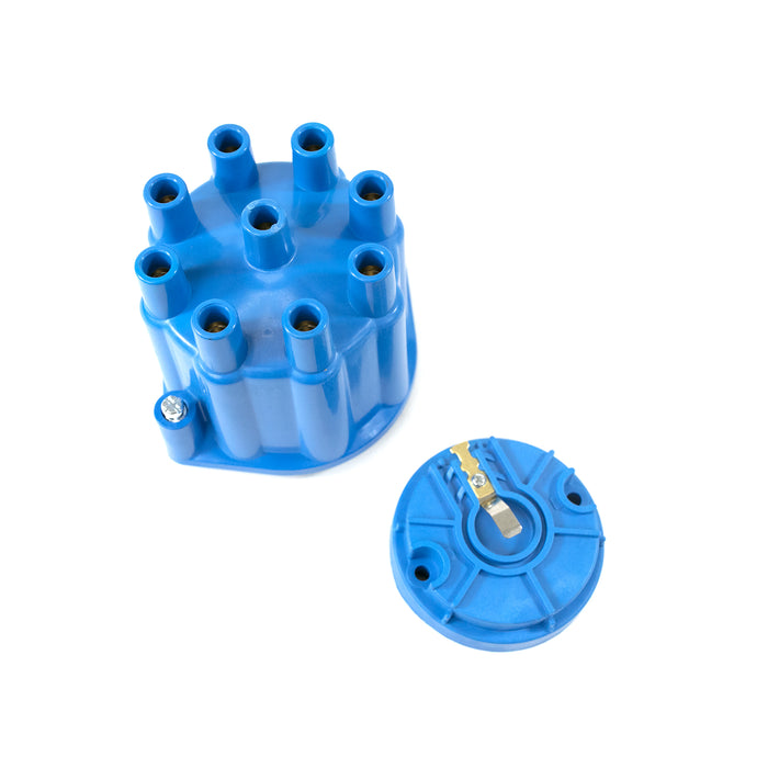 Top Street Performance JM6974BL Pro Series Distributor Cap and Rotor Kit; 8 Cylinder Female; Blue - Truck Part Superstore