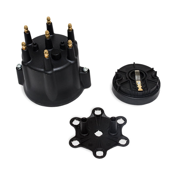 Top Street Performance JM6975BK Pro Series Distributor Cap and Rotor Kit; 6 Cylinder Male; Black - Truck Part Superstore