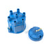Top Street Performance JM6976BL Pro Series Distributor Cap and Rotor Kit; 6 Cylinder Female; Blue - Truck Part Superstore