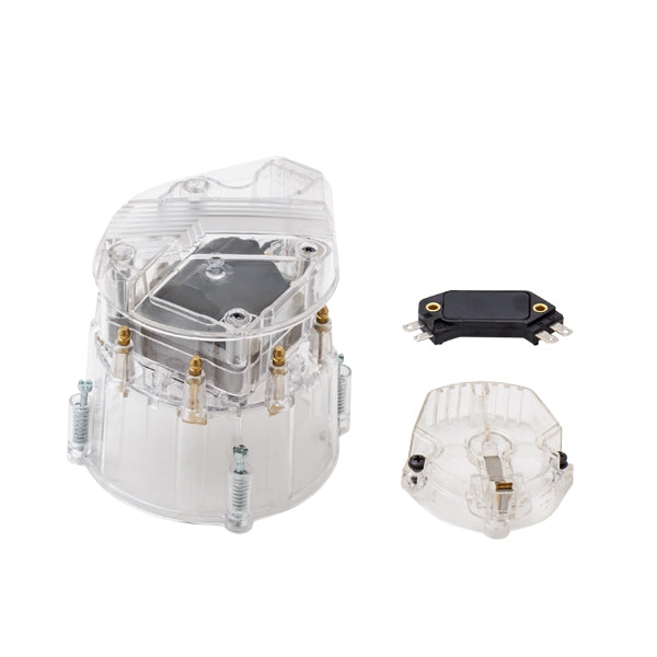Top Street Performance JM6991CL HEI Distributor Super Cap Tune Up Kit; 8 Cylinder Male; Clear - Truck Part Superstore
