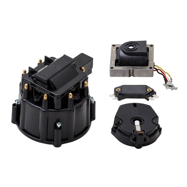 Top Street Performance JM6992BK HEI Distributor Standard Cap Tune Up Kit; 8 Cylinder Male; Black - Truck Part Superstore