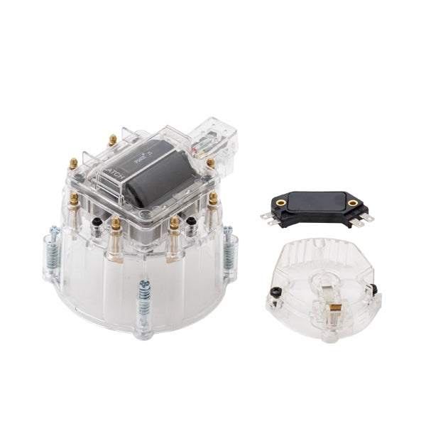 Top Street Performance JM6992CL HEI Distributor Standard Cap Tune Up Kit; 8 Cylinder Male; Clear - Truck Part Superstore