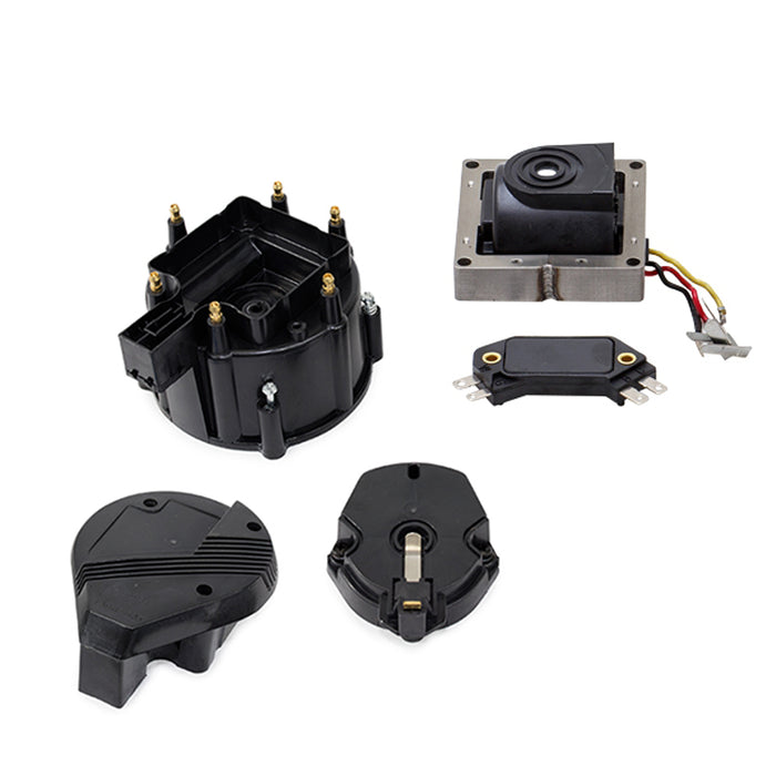 Top Street Performance JM6993BK HEI Distributor Super Cap Tune Up Kit; 6 Cylinder Male; Black - Truck Part Superstore