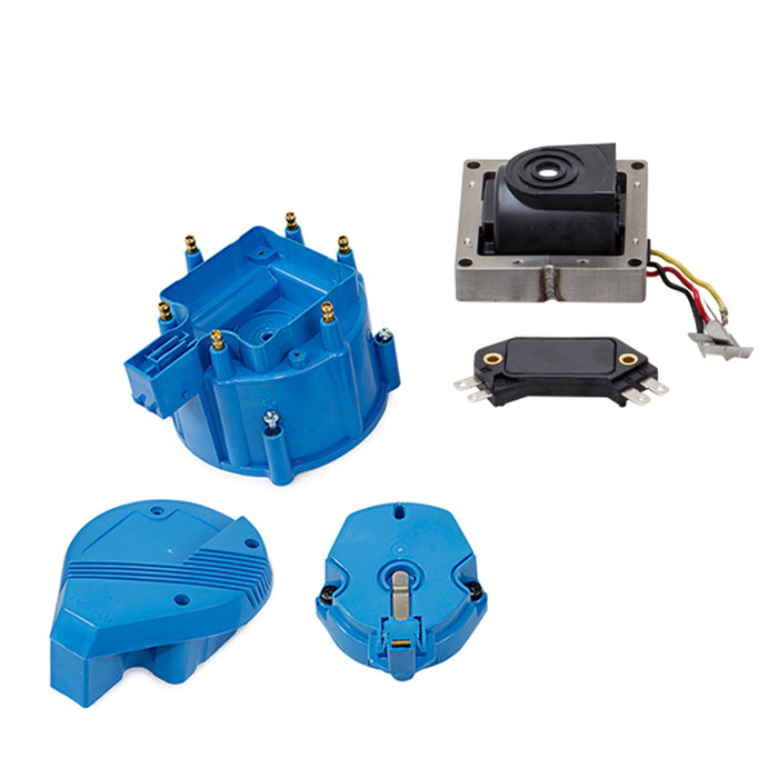 Top Street Performance JM6993BL HEI Distributor Super Cap Tune Up Kit; 6 Cylinder Male; Blue - Truck Part Superstore