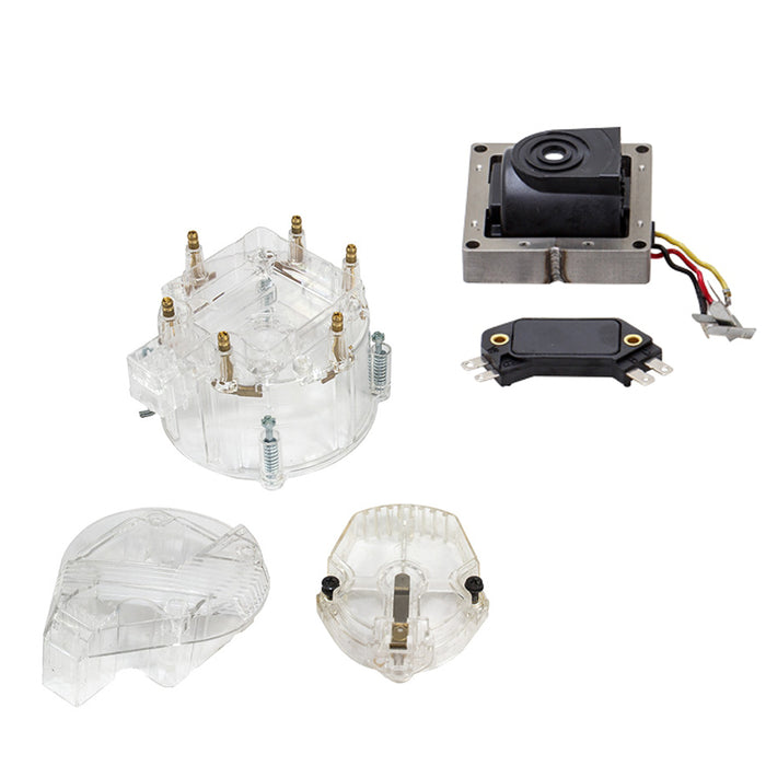 Top Street Performance JM6993CL HEI Distributor Super Cap Tune Up Kit; 6 Cylinder Male; Clear - Truck Part Superstore