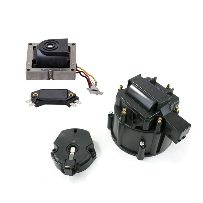 Top Street Performance JM6994BK HEI Distributor Standard Cap Tune Up Kit; 6 Cylinder Male; Black - Truck Part Superstore