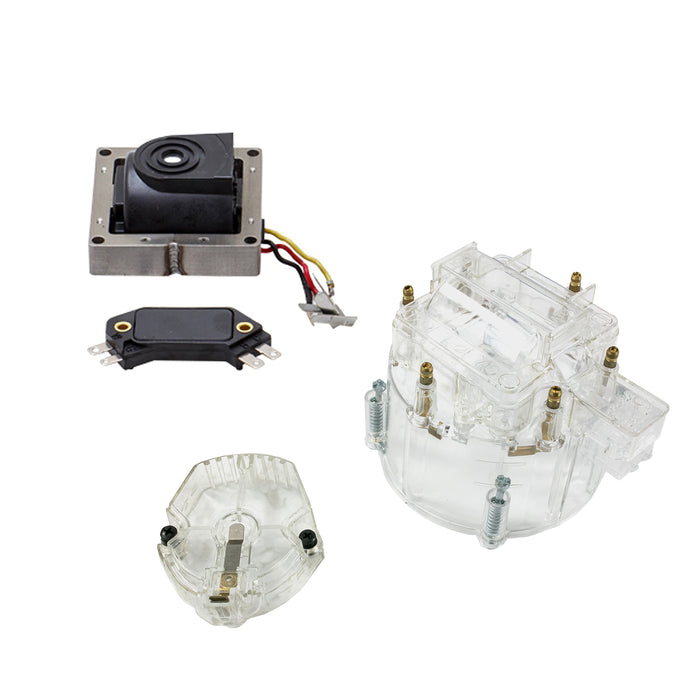 Top Street Performance JM6994CL HEI Distributor Standard Cap Tune Up Kit; 6 Cylinder Male; Clear - Truck Part Superstore