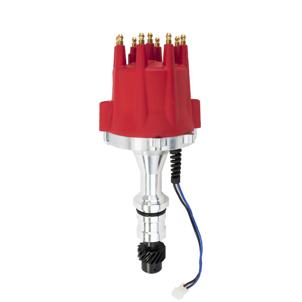 Top Street Performance JM7603R Pro Series Pro Billet Distributor; Oldsmobile V8 Gen. 2 (260; 370); Red - Truck Part Superstore