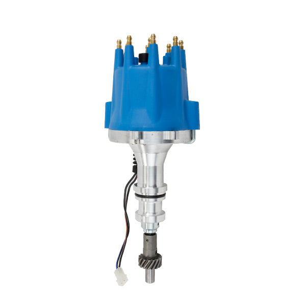 Top Street Performance JM7610BL Ford Small Block 351W V8 Pro Series Pro Billet Distributor with Blue Cap - Truck Part Superstore