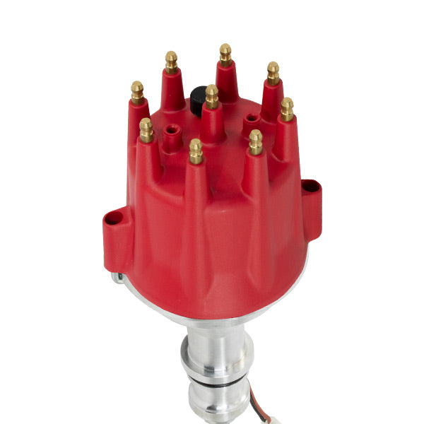 Top Street Performance JM7610R Ford Small Block 351W V8 Pro Series Pro Billet Distributor with Red Cap - Truck Part Superstore