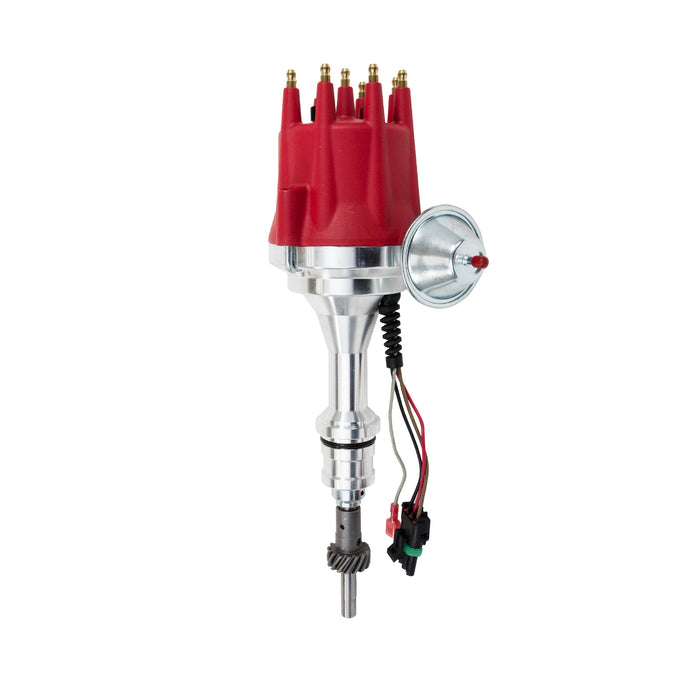 Top Street Performance JM7702-5R Pro Series Ready to Run Distributor; Ford SB V8 (302) EFI to Carb; Red - Truck Part Superstore
