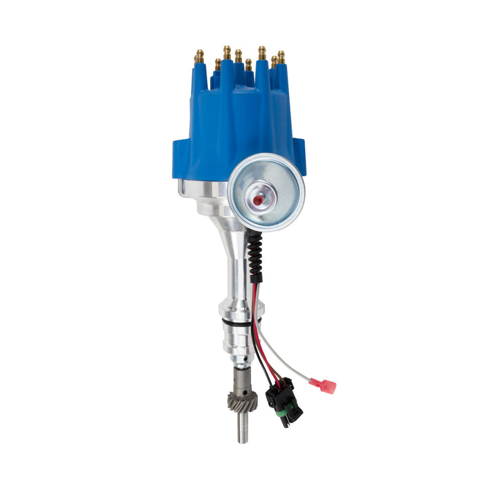 Top Street Performance JM7702BL Ford Small Block V8 (221-302) Pro Series Ready to Run Distributor with Blue Cap - Truck Part Superstore