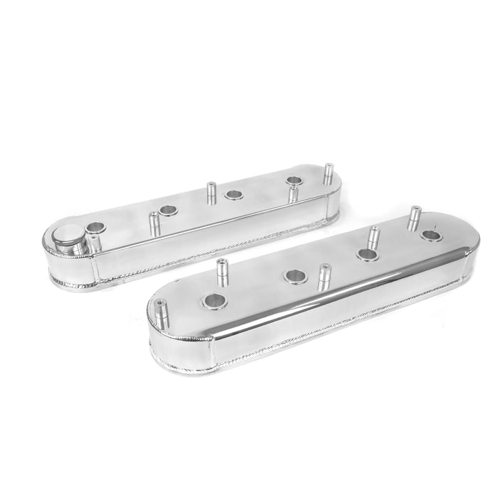 Top Street Performance JM8081-6P Valve Covers; Fab. Alum.; with Coil Mounts LSX; Polished - Truck Part Superstore