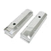 Top Street Performance JM8091-7P Valve Covers; Fab. Alum.; Long Bolt with Holes SBC Perim.; Polished - Truck Part Superstore