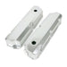 Top Street Performance JM8093-8CA Valve Covers; Fab. Alum.; Short Bolt with Holes SBF; Clear Anodized - Truck Part Superstore